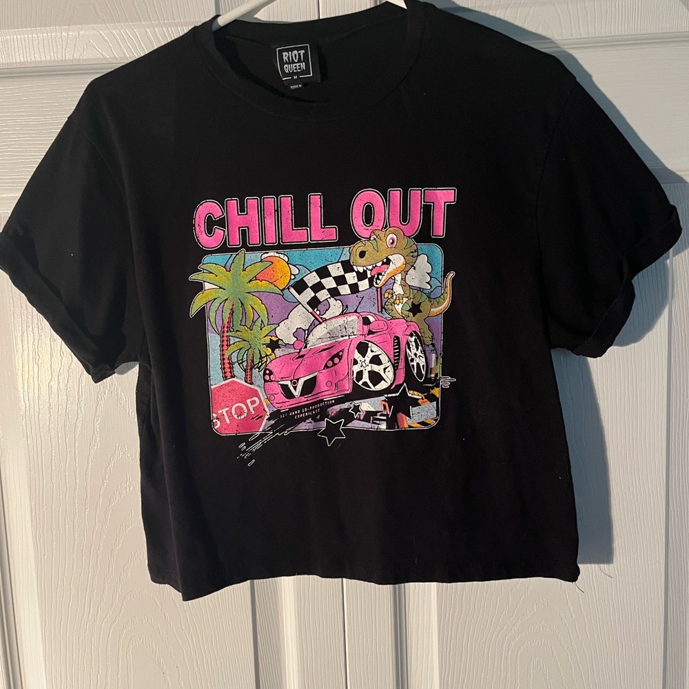 🚘  🦕 😆 Riot Queen Black Crop Too